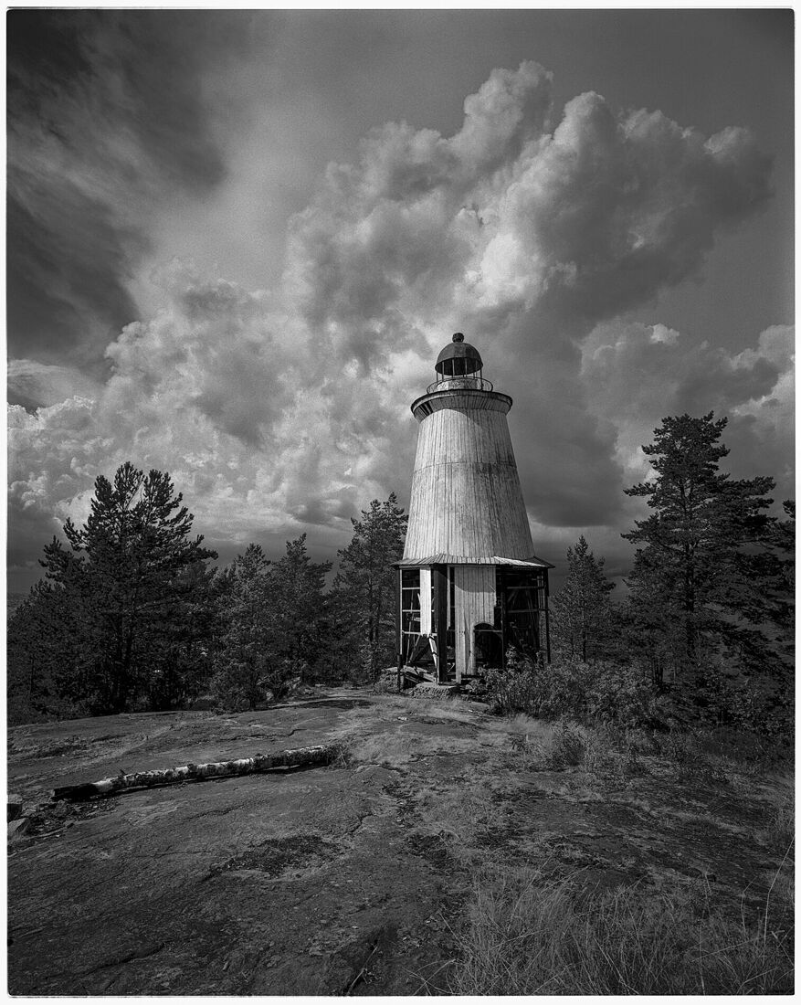 Photographer Oleg Chernous. b&w 4x5. Cape "Besov nos", Lake Onega 2018