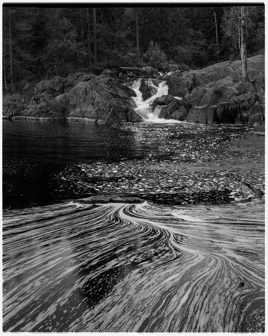 Photographer Oleg Chernous. b&w 4x5. Akhvenkoski Waterfalls, Karelia 2014